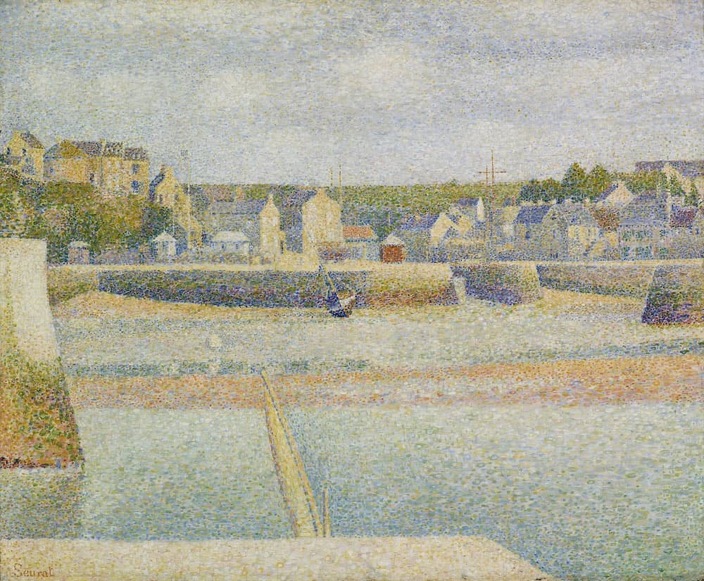 Port en Bessin, the Outer Harbor at Low Tide by Georges Seurat